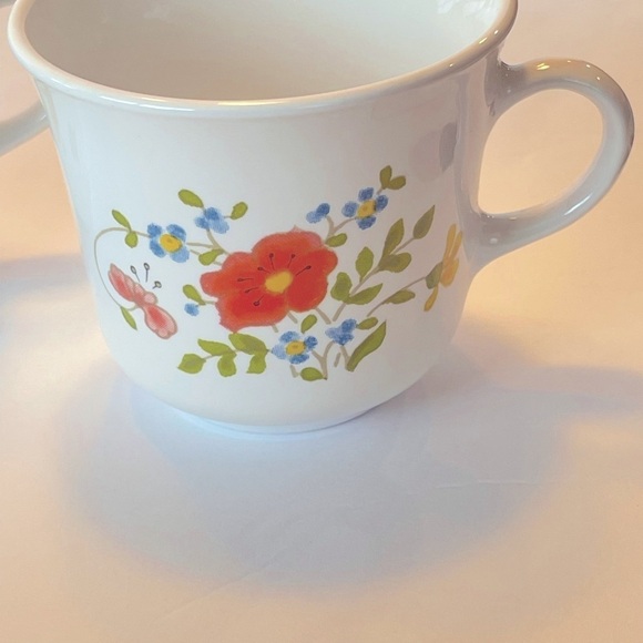 Corelle by Corning WILDFLOWER Coffee Cups Mugs Lot of 4, drink w… - Picture 6 of 8
